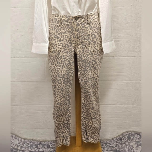 PAIGE Mayslie Jogger Ankle Jeans in Tortoise Shell Cheetah Sz 28 - Picture 5 of 14